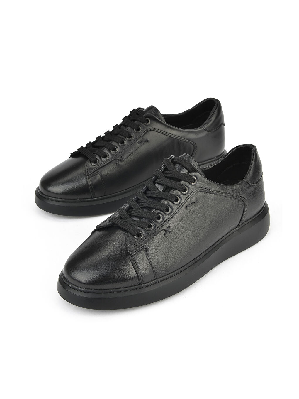 Erkek Hakiki Deri Sneaker 151423Z512 Siyah-4