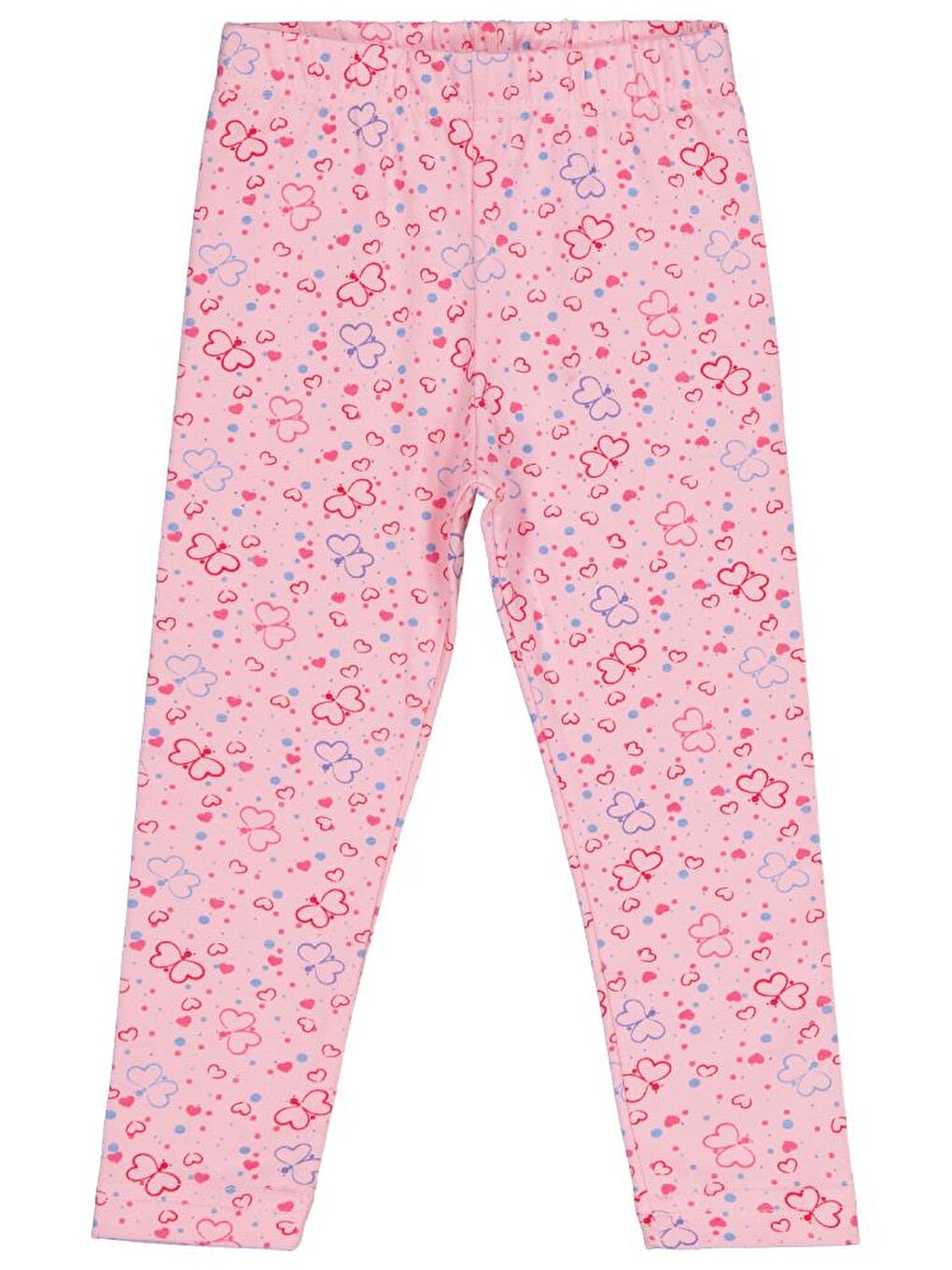 Girls Kelebek Baskılı 2-5 Yaş Tayt - Pembe 4-5 Yaş-1