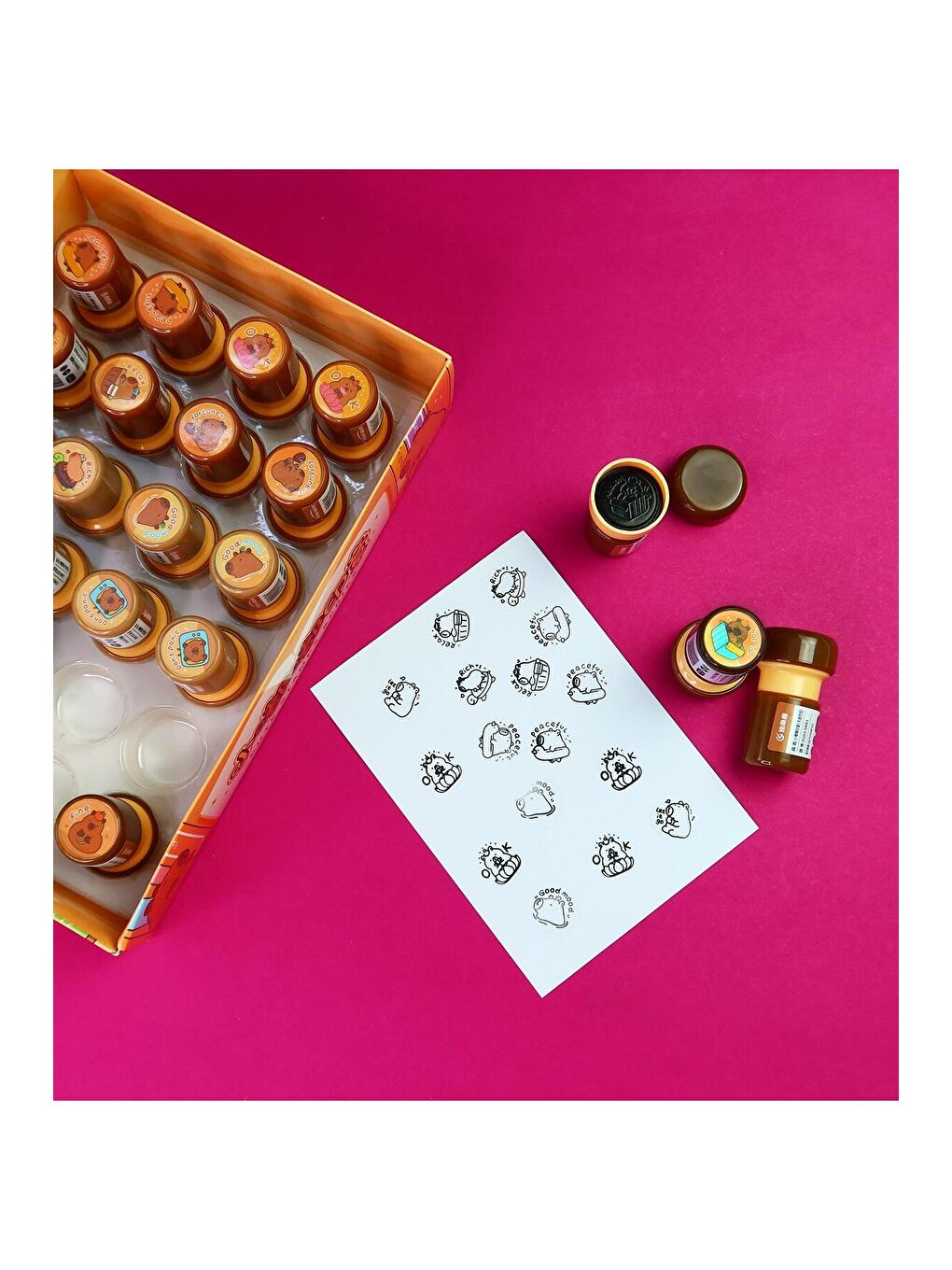 Mini Yuvarlak Mühür – Sevimli Çocuk Ödül Mühürü (1 Adet)-2