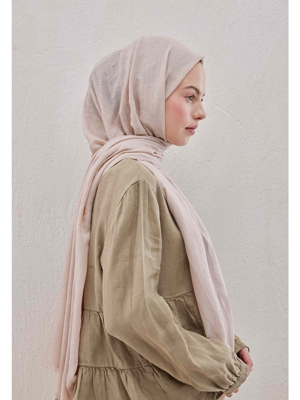 Bej Bambu Şal Fildişi-4