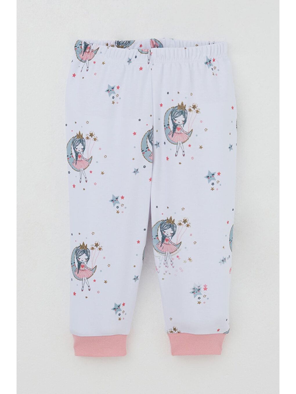 Kız Bebek Pijama Takımı Omuzdan Patlı Hayalci Kız Desenli Beyaz (4 Ay-1 Yaş)-2