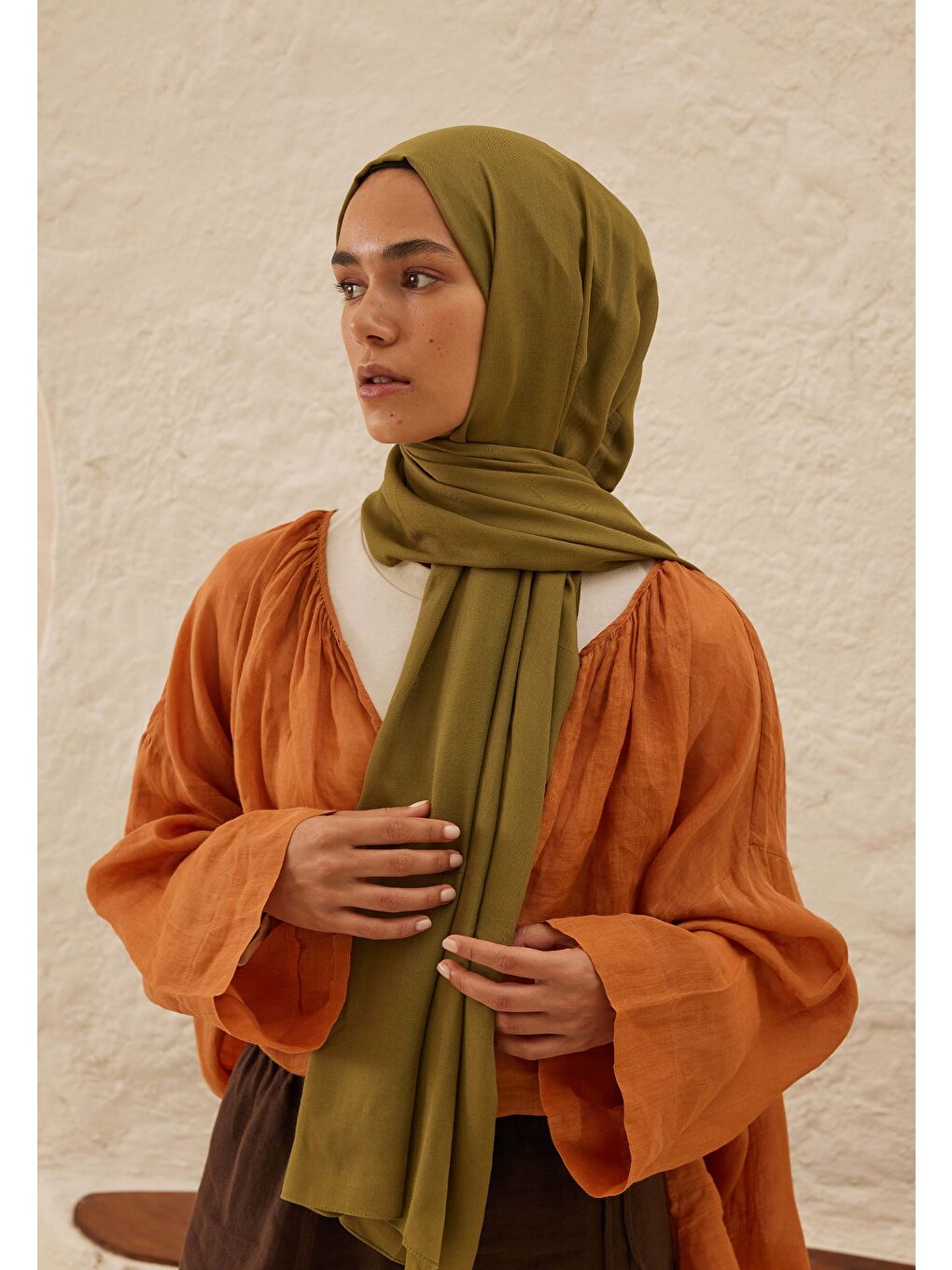 Rami Viskon Şal Haki-1