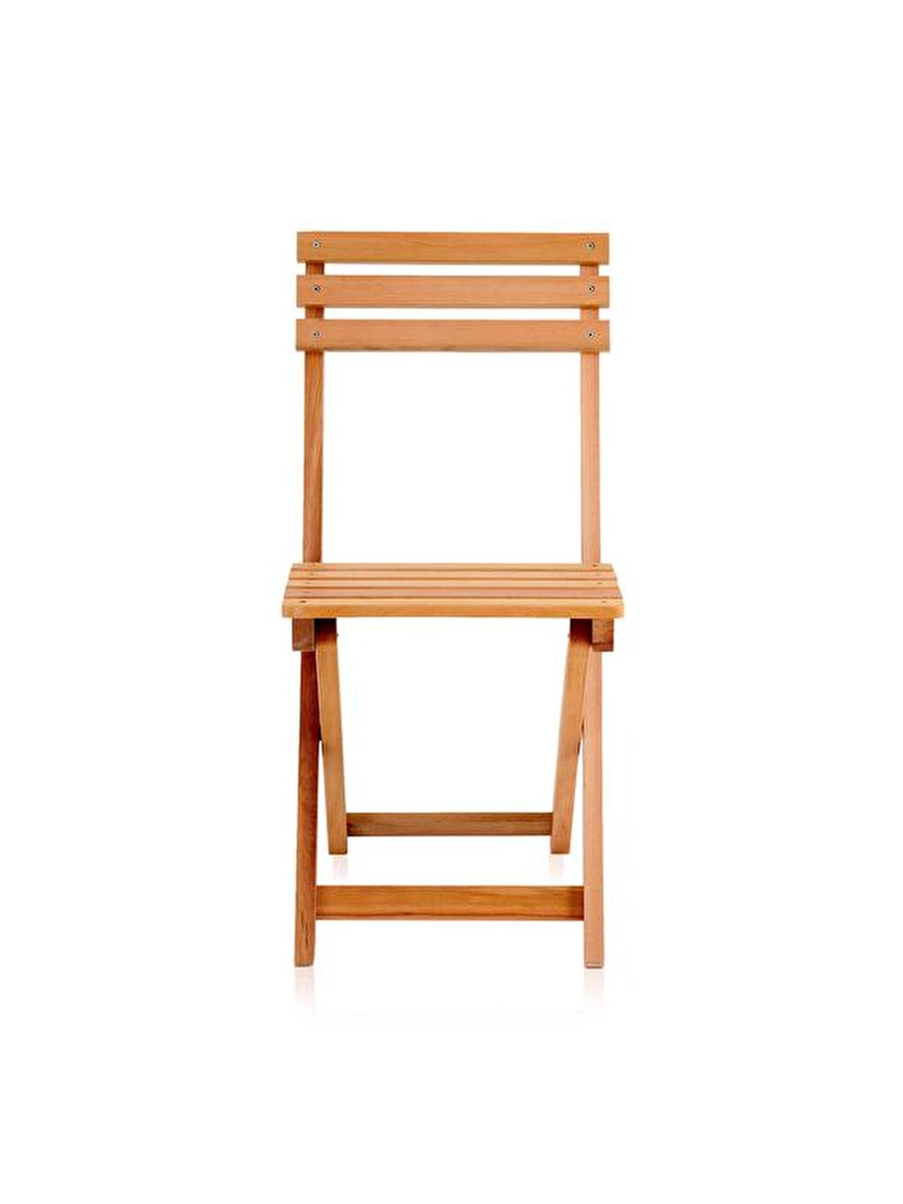 Kahverengi Katlanır Kayın Ahşap Bistro Set - Meşe-5