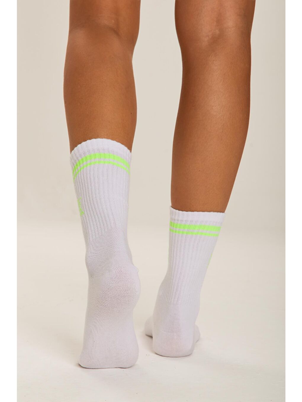 Beyaz Aksesuar, Çorap, Soket Neon Çizgili Pamuk Çorap-2