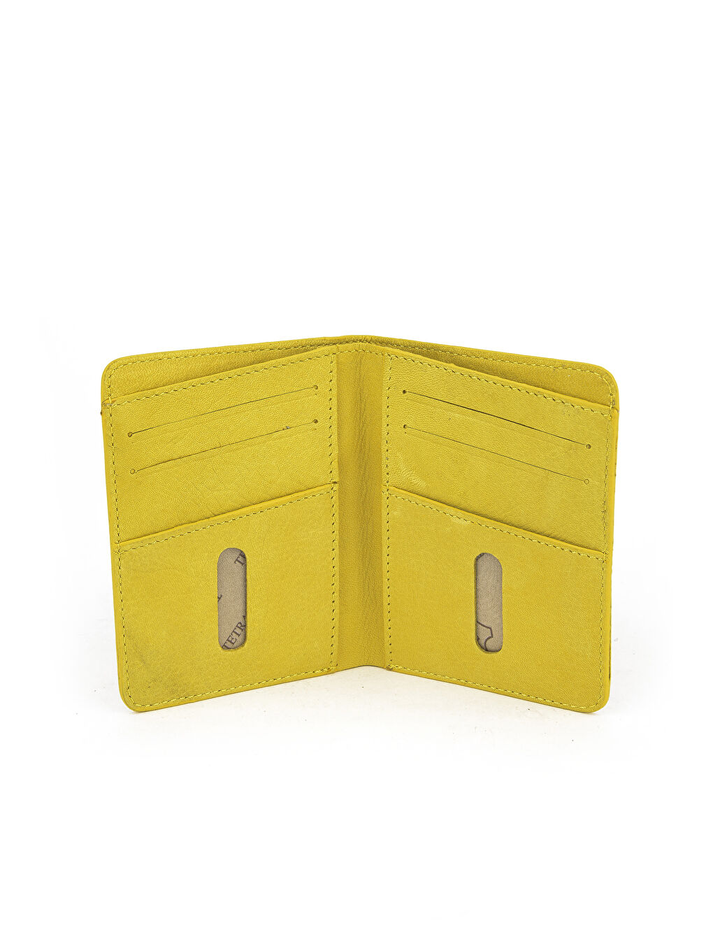Unisex Hakiki Deri Kartlık 1539852Z02 Sarı-1