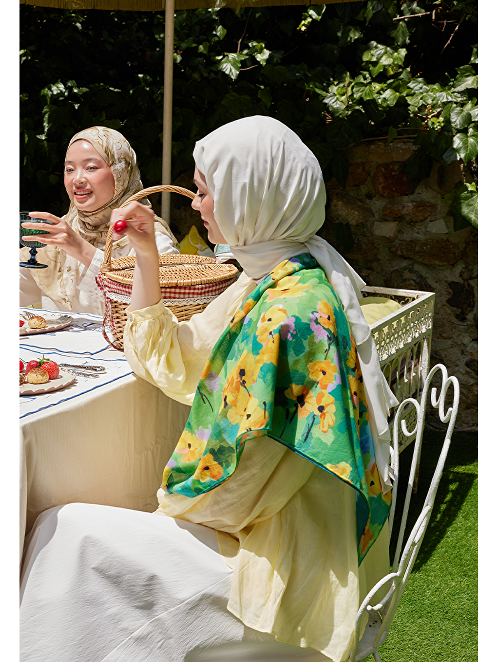 Rami Viskon Şal Beyaz-4