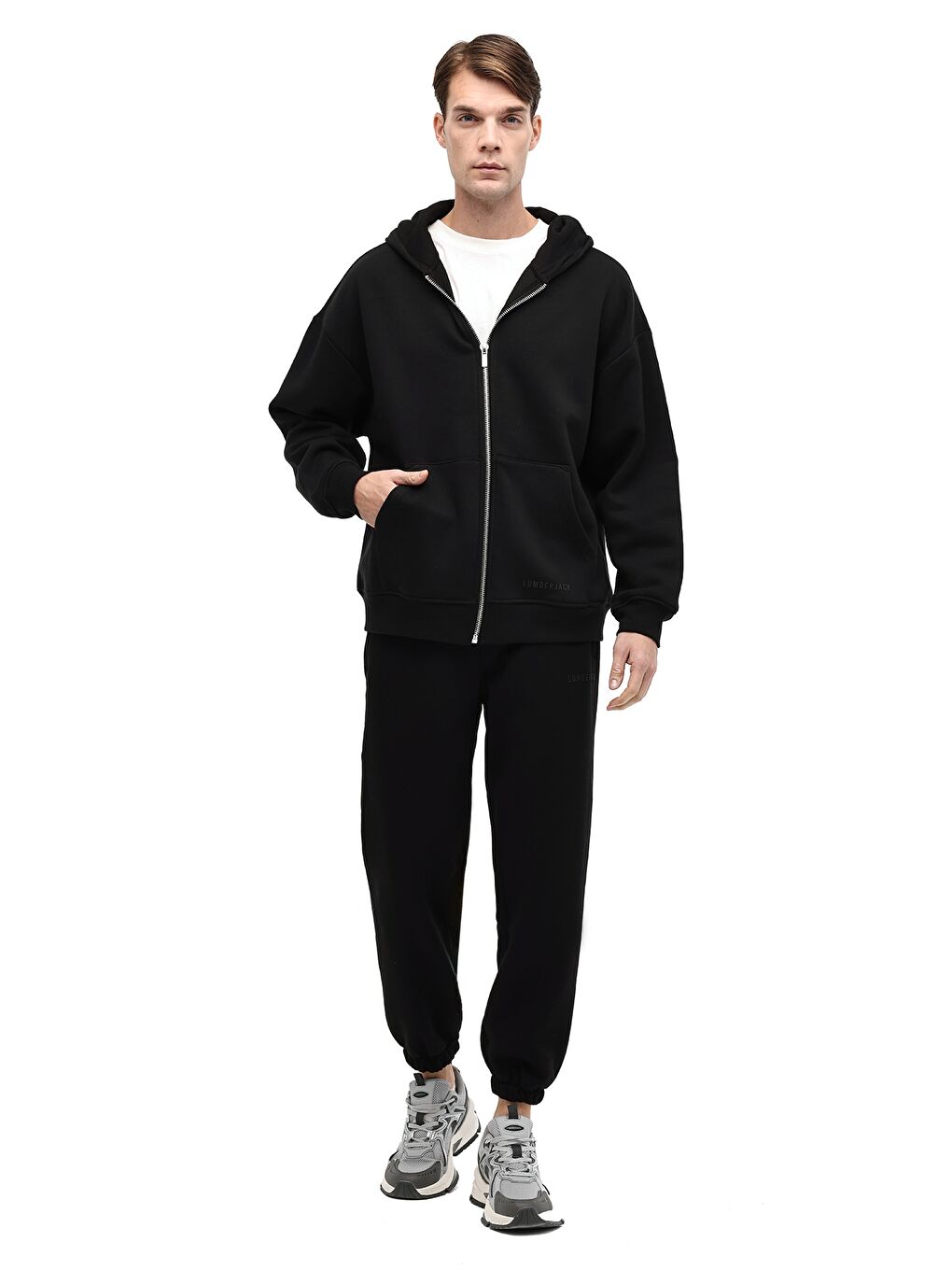 MB ROS 18HS112 5PR Siyah Erkek Eşofman Üstü-2