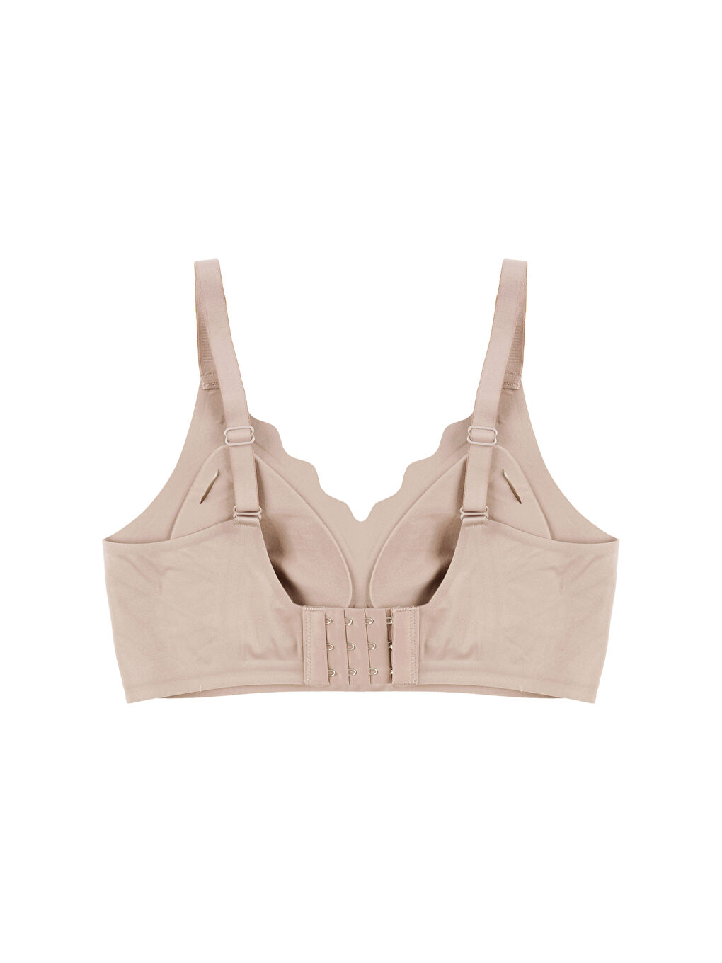 Ekru Kadın Balensiz Lazer Dikişsiz Görünmez Çıkarılabilir Pedli Sütyen-1