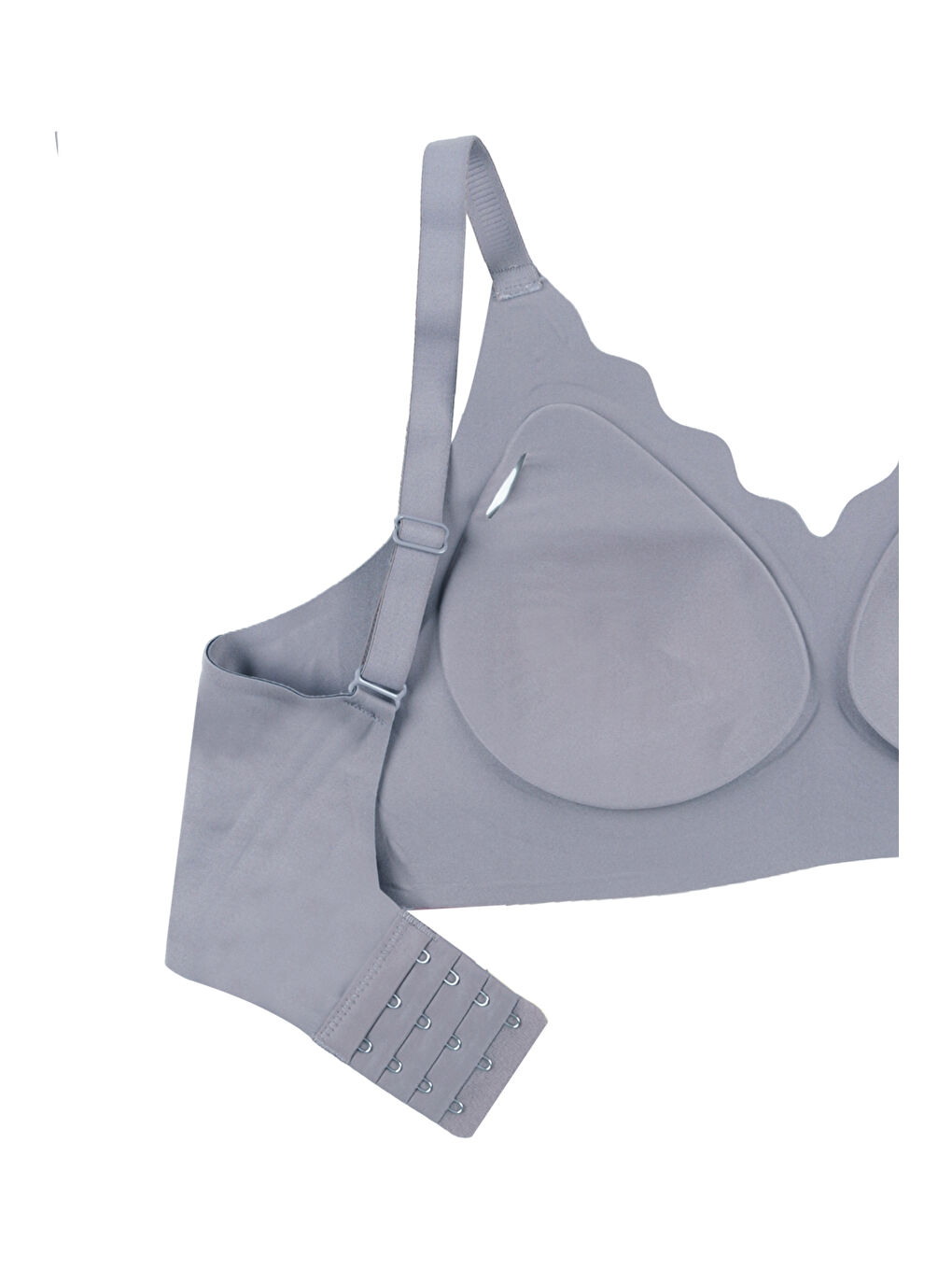 Mavi Kadın Balensiz Lazer Dikişsiz Görünmez Çıkarılabilir Pedli Sütyen-2