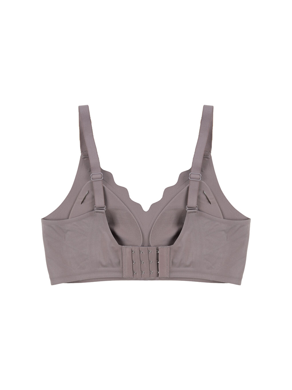 Kahverengi Kadın Balensiz Lazer Dikişsiz Görünmez Çıkarılabilir Pedli Sütyen-1