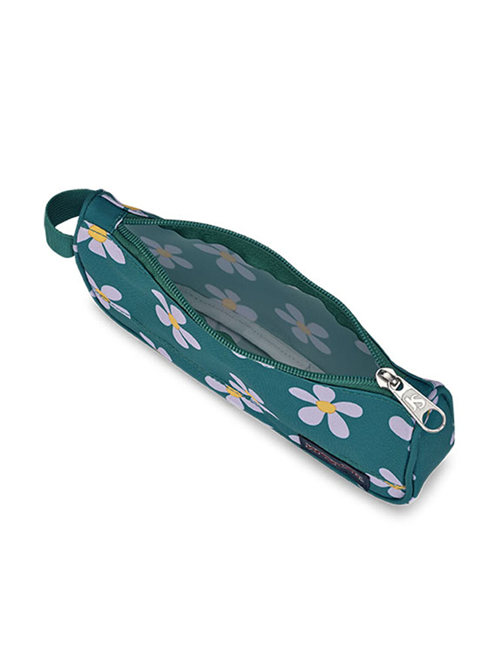 Medium Accessory Pouch Unisex Yeşil / Çiçek desenli Kalem Çantası-4