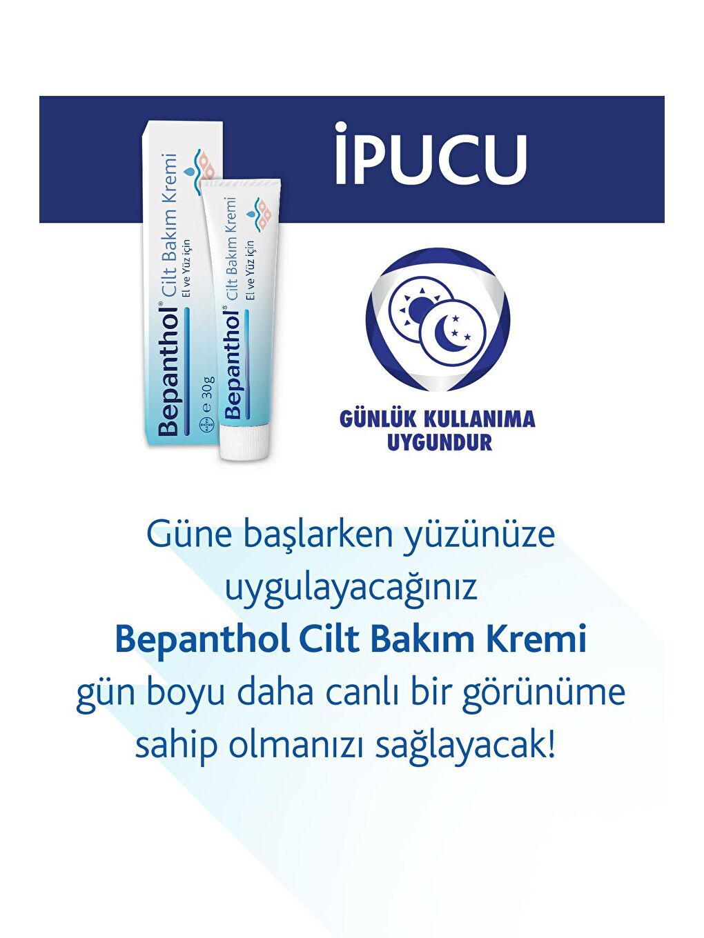 Bepanthol Şeffaf Onarıcı Bakım Kremi 50 g + Cilt Bakım Kremi 30 g - 3