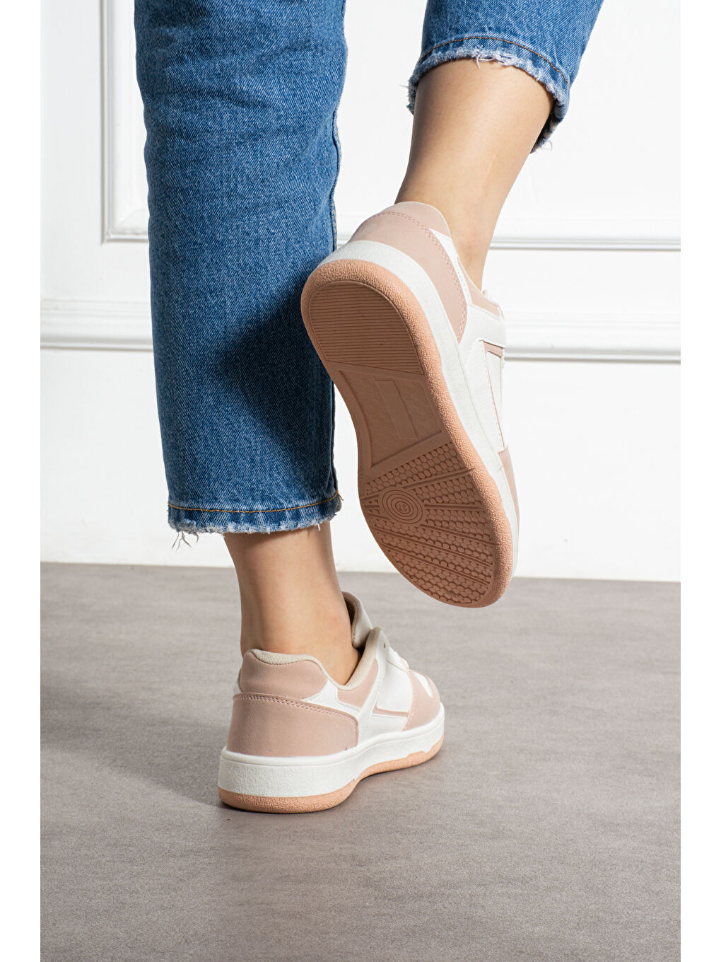 Pembe Pudra Kadın Günlük Sneaker Ayakkabı-3
