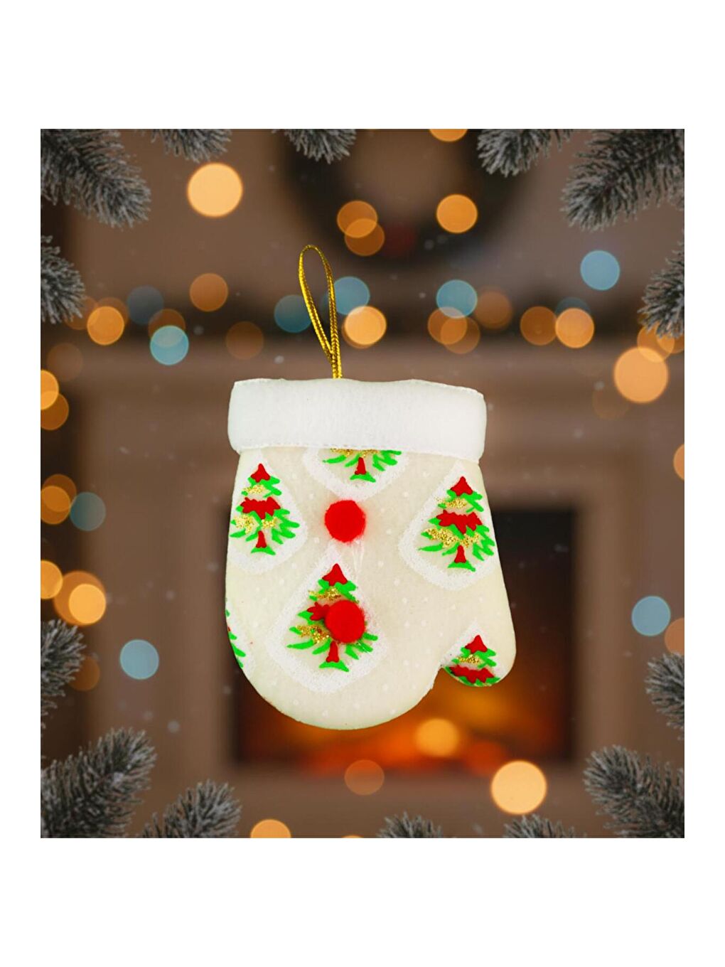 Karışık Yılbaşı Temalı Pelüş Ağaç Süsü-1