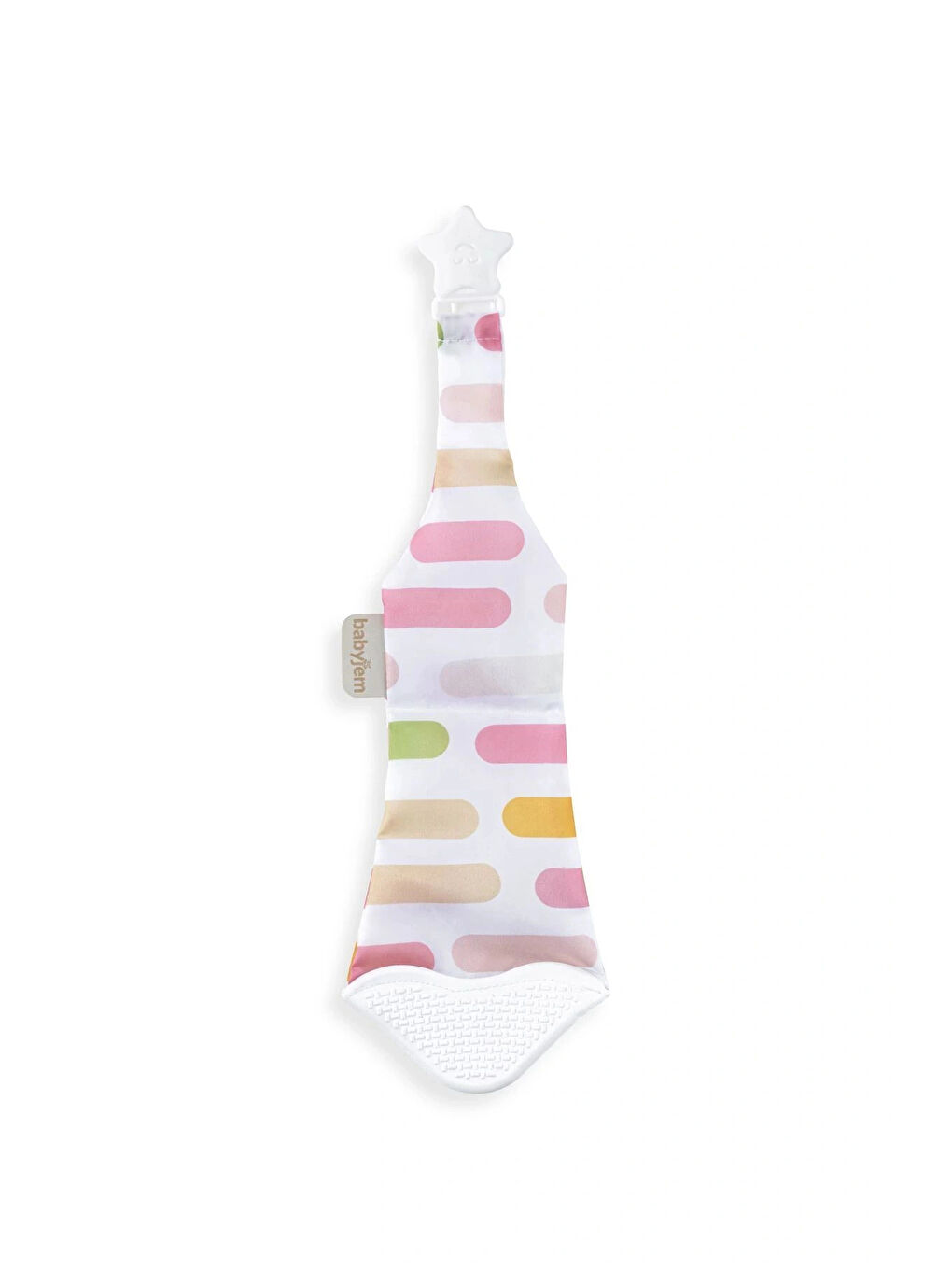 Silikon Diş Kaşıyıcı Fular & Kravat Gülen Yüz Pembe-1