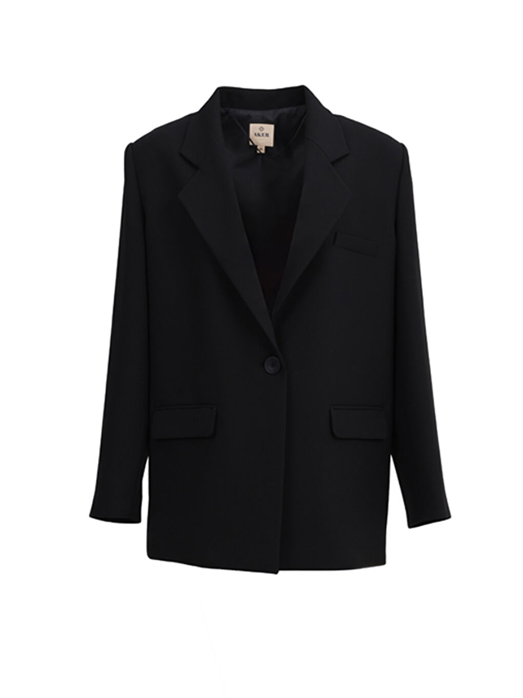 Siyah Klasik Kesim Düğmeli Ceket