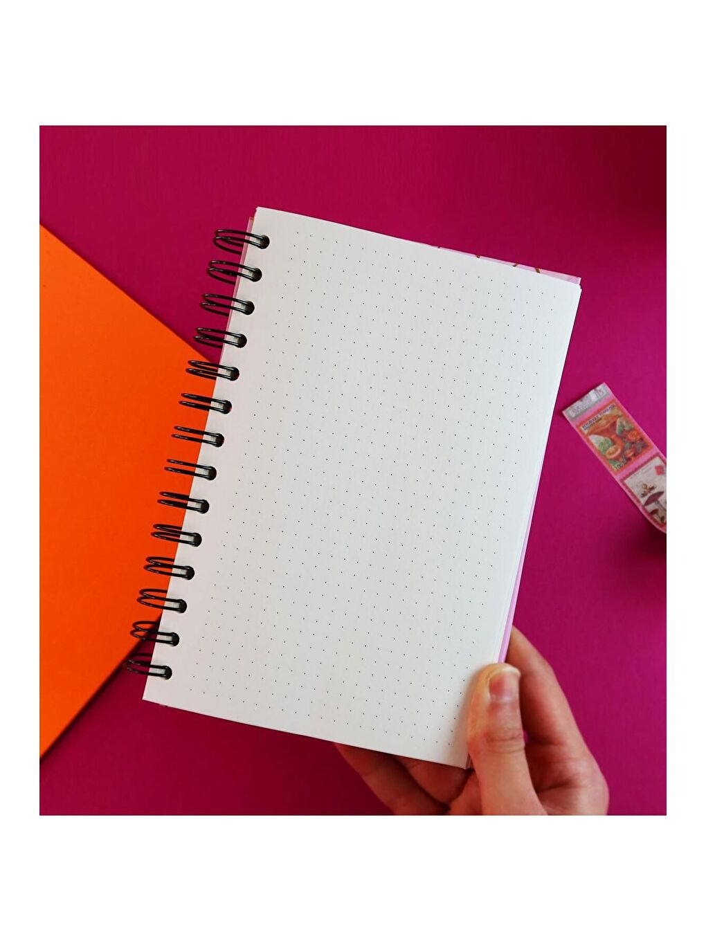 Özel Tasarım Spiralli 15 21 cm Dot Defter  Eskiz Defteri  Doodle Book   2 SAYFA STICKER HEDİYELİ-5