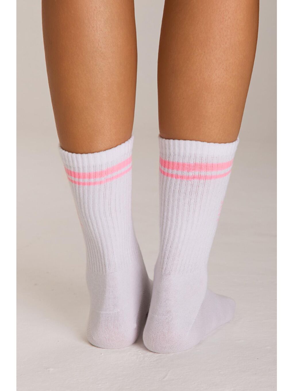 Beyaz Aksesuar, Çorap, Soket Neon Çizgili Pamuk Çorap-2