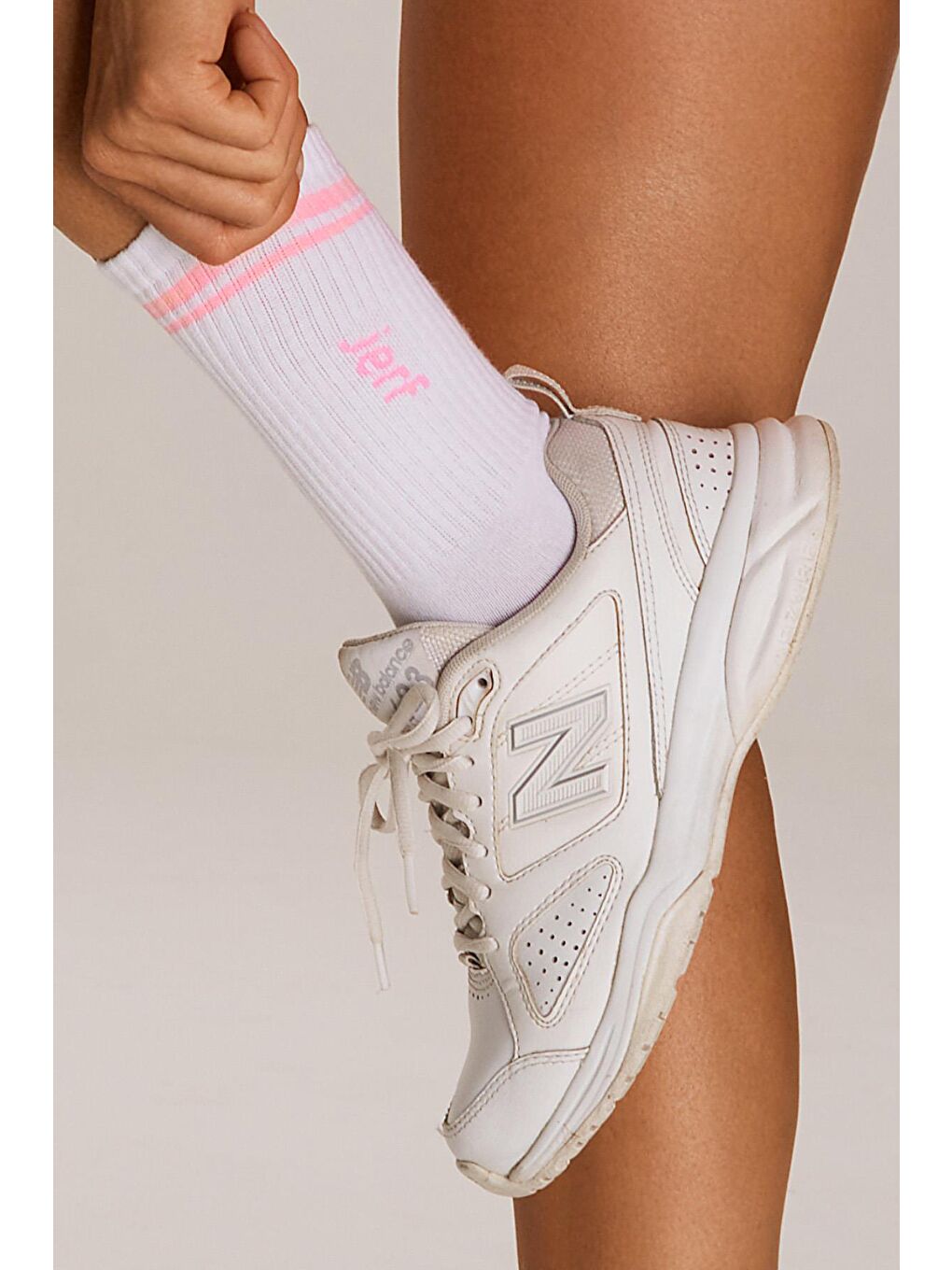 Beyaz Aksesuar, Çorap, Soket Neon Çizgili Pamuk Çorap-3