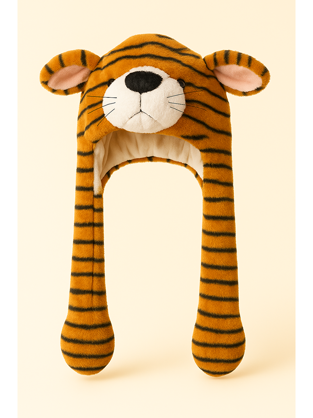 Kahverengi Çocuk Kaplanlı Kulak Koruyucu