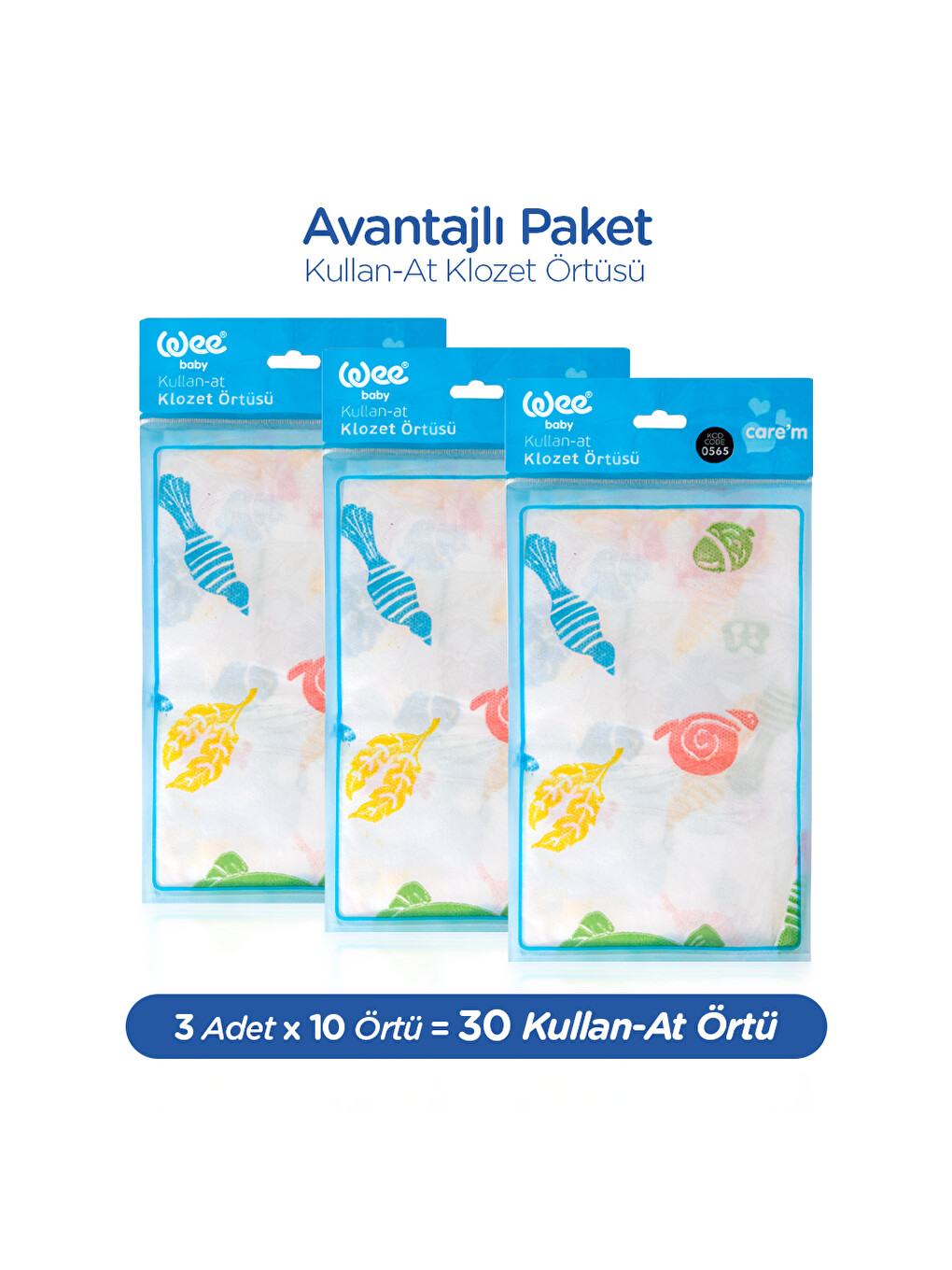 Kullan At Klozet Örtüsü 10'lu (3x10 30 Adet)-8