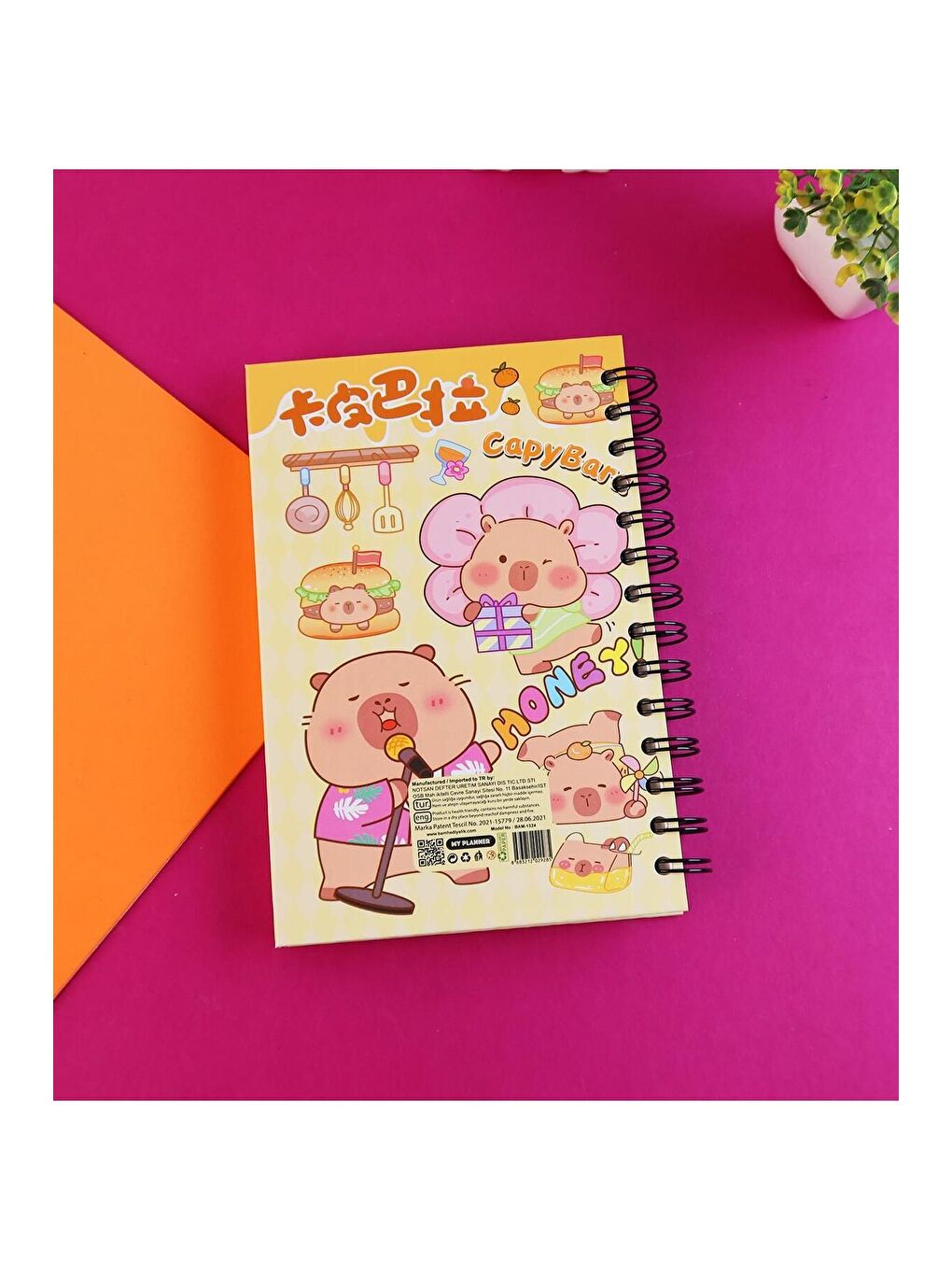 Özel Tasarım Spiralli 15 21 cm Dot Defter  Eskiz Defteri  Doodle Book   2 SAYFA STICKER HEDİYELİ-2