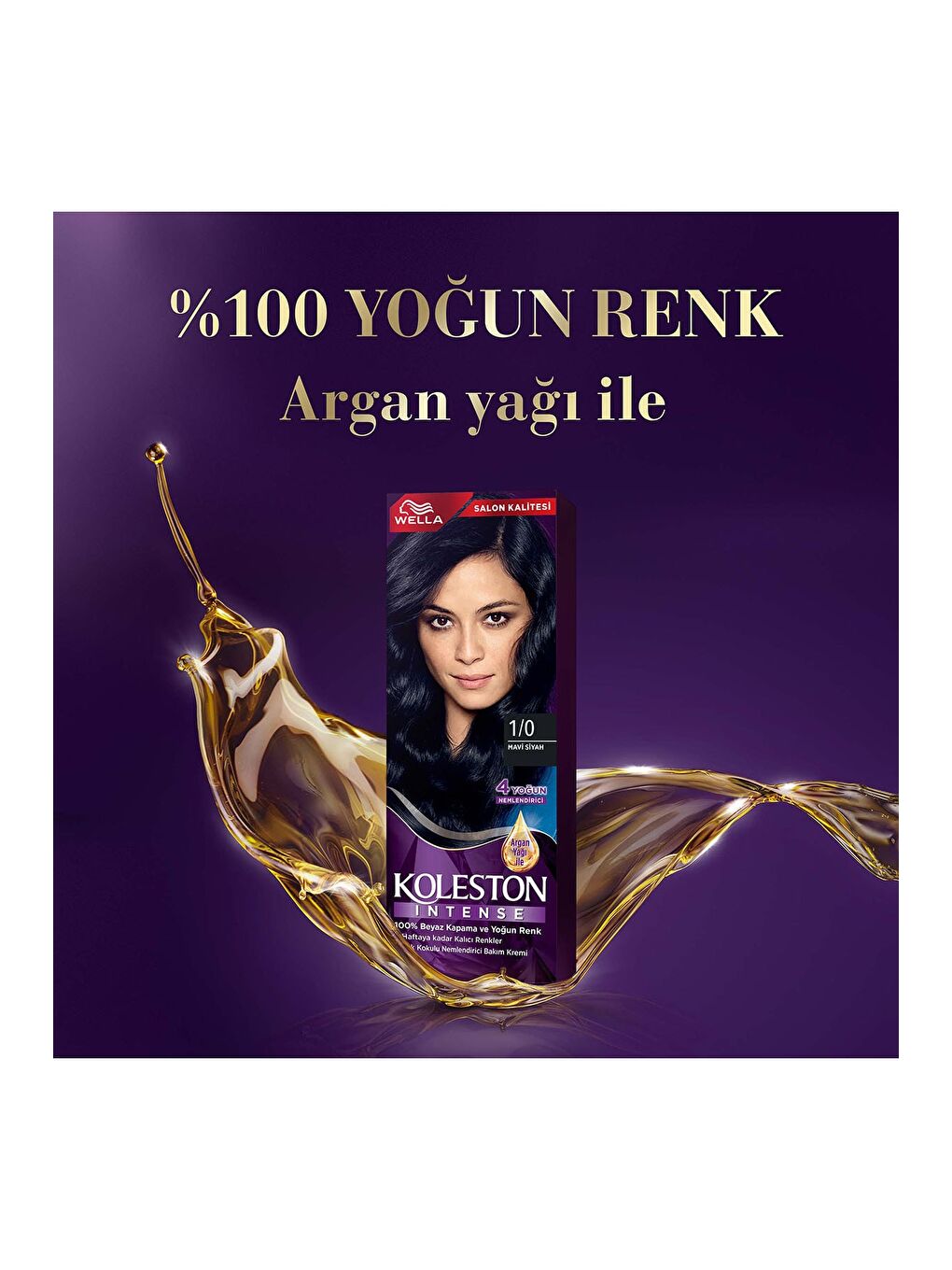 Wella Renksiz Koleston Intense Saç Boyası 1/0 Mavi Siyah - 3