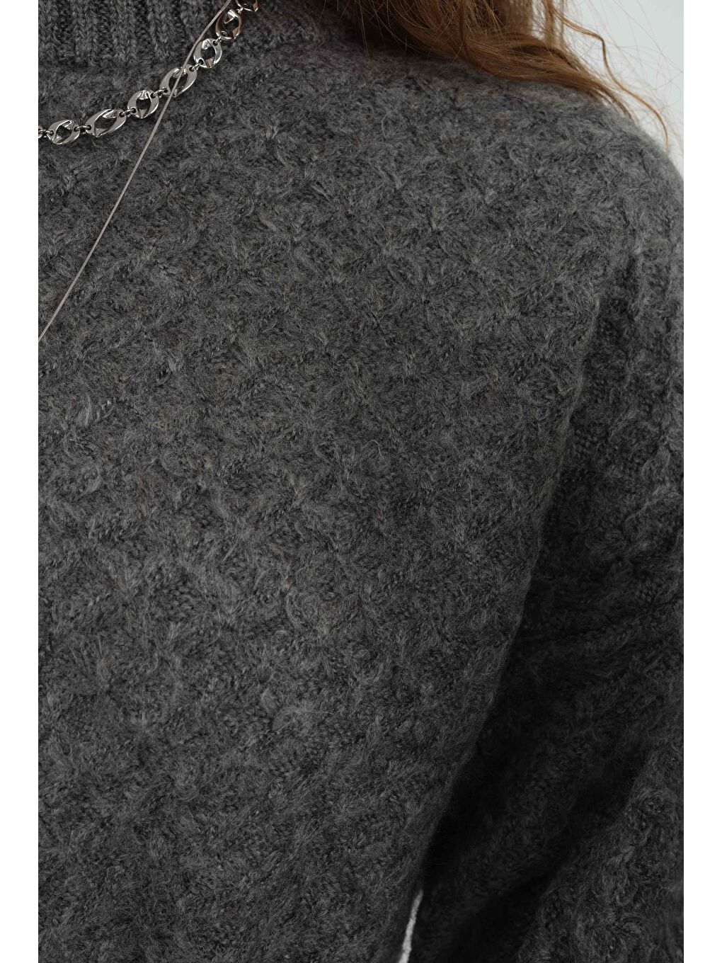 Örümcek Örgülü Kazak Antrasit-3