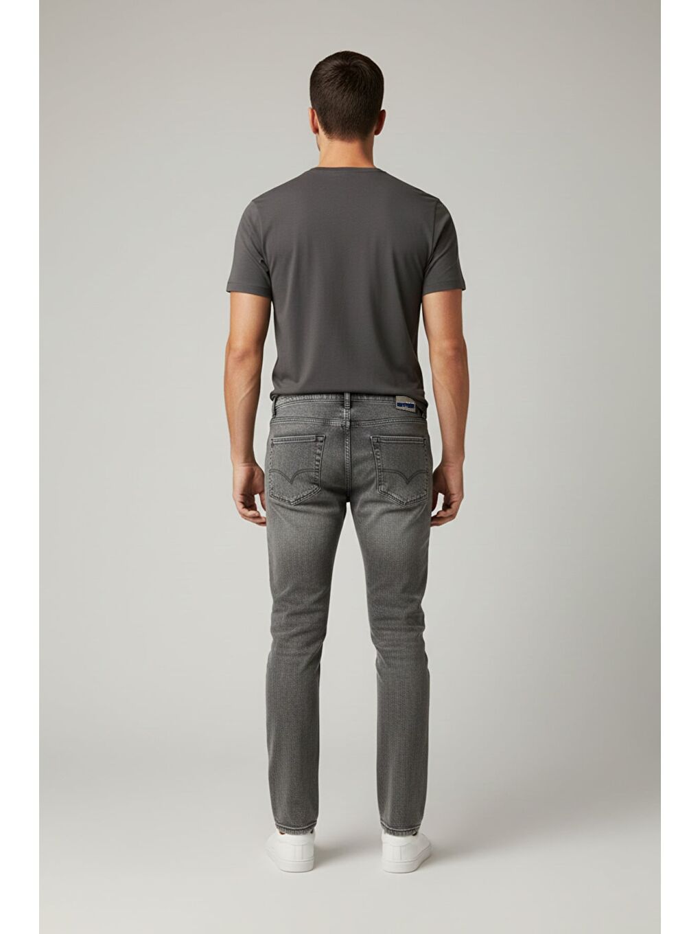 Gri Fermuarlı Baggy Jean-1