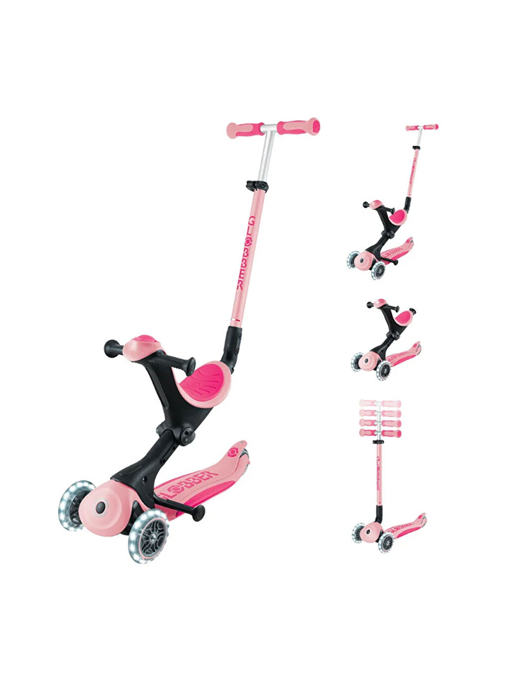 Go Up Deluxe Işıklı Scooter Pastel Pembe 646-710-6