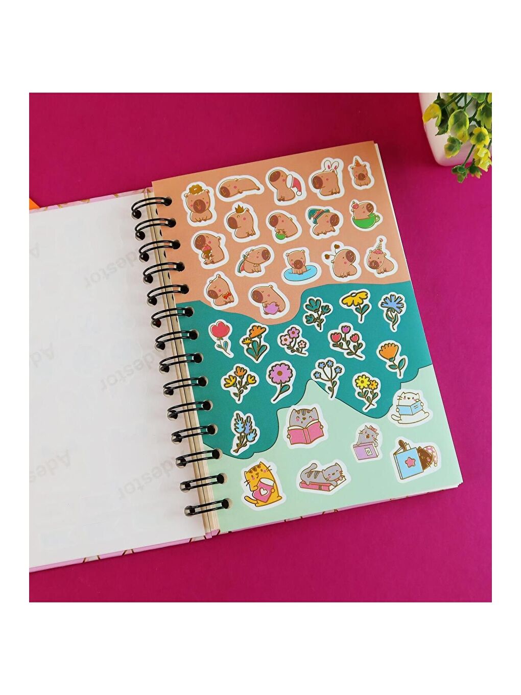 Özel Tasarım Spiralli 15 21 cm Dot Defter  Eskiz Defteri  Doodle Book   2 SAYFA STICKER HEDİYELİ-6