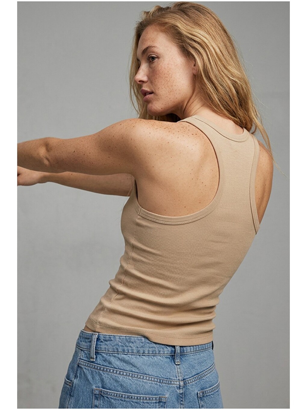 Karışık 3'lü Paket Pamuklu Elastanlı Geniş Askılı Sporcu Örme T-shirt Atlet 1004-4
