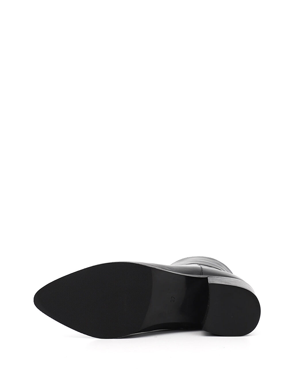 Siyah Kadın SİYAH Fermuarlı Sivri Burun Hakiki Deri Bot-4