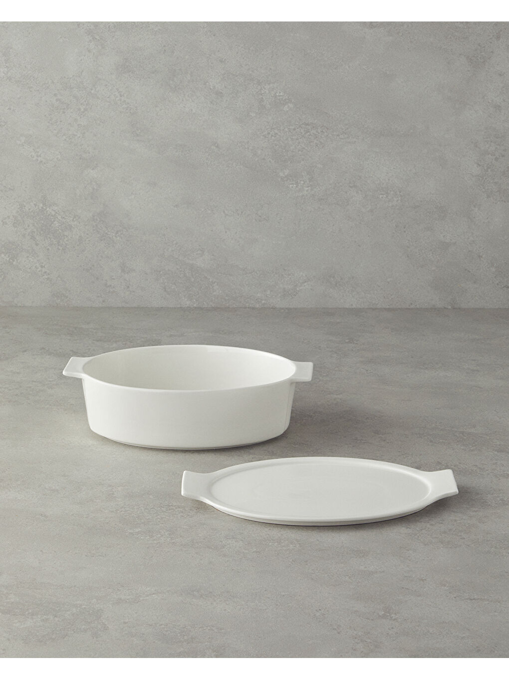 Pure New Bone Oval Fırın Tenceresi 29x19x7,5 cm Beyaz-1