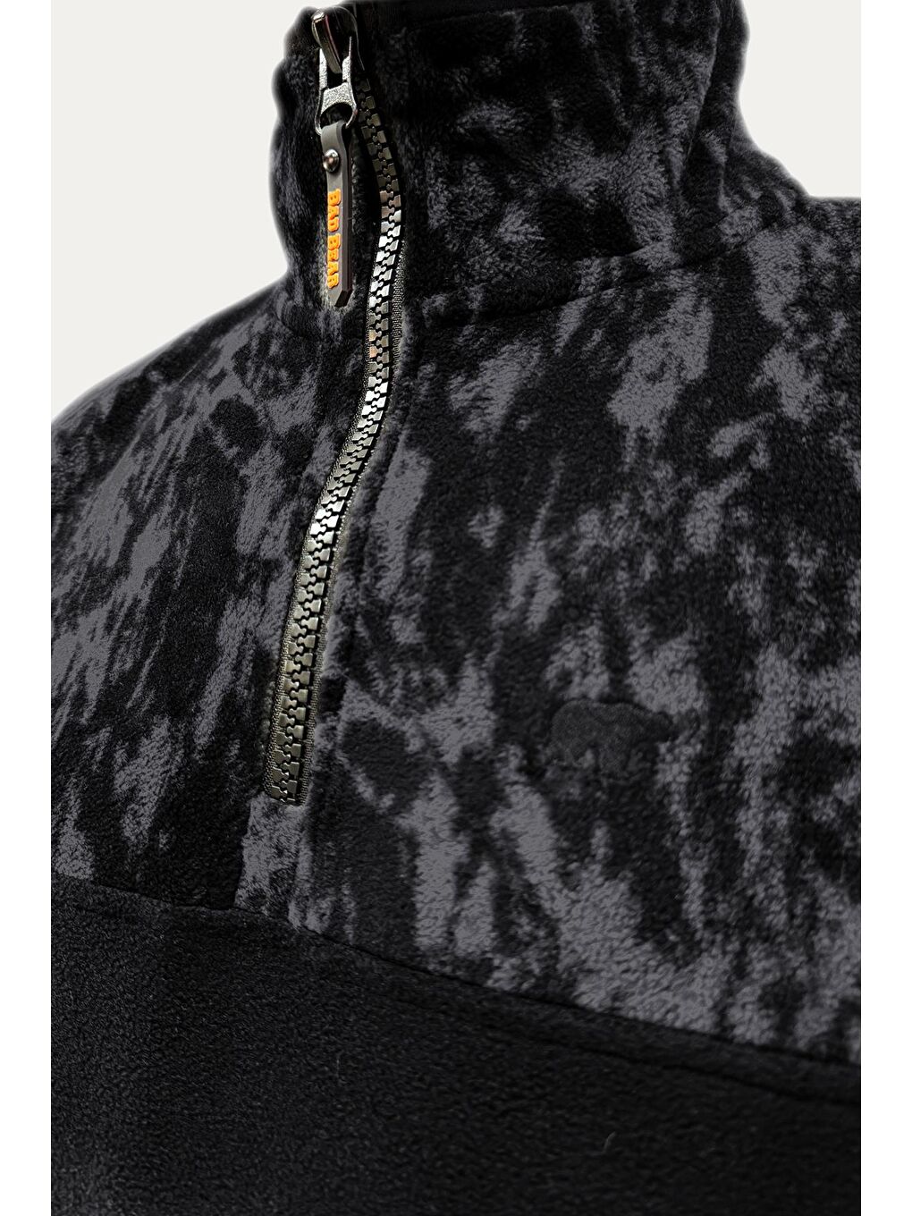 Siyah Too Much Si̇yah Yarım Fermuarlı Erkek Polar-1