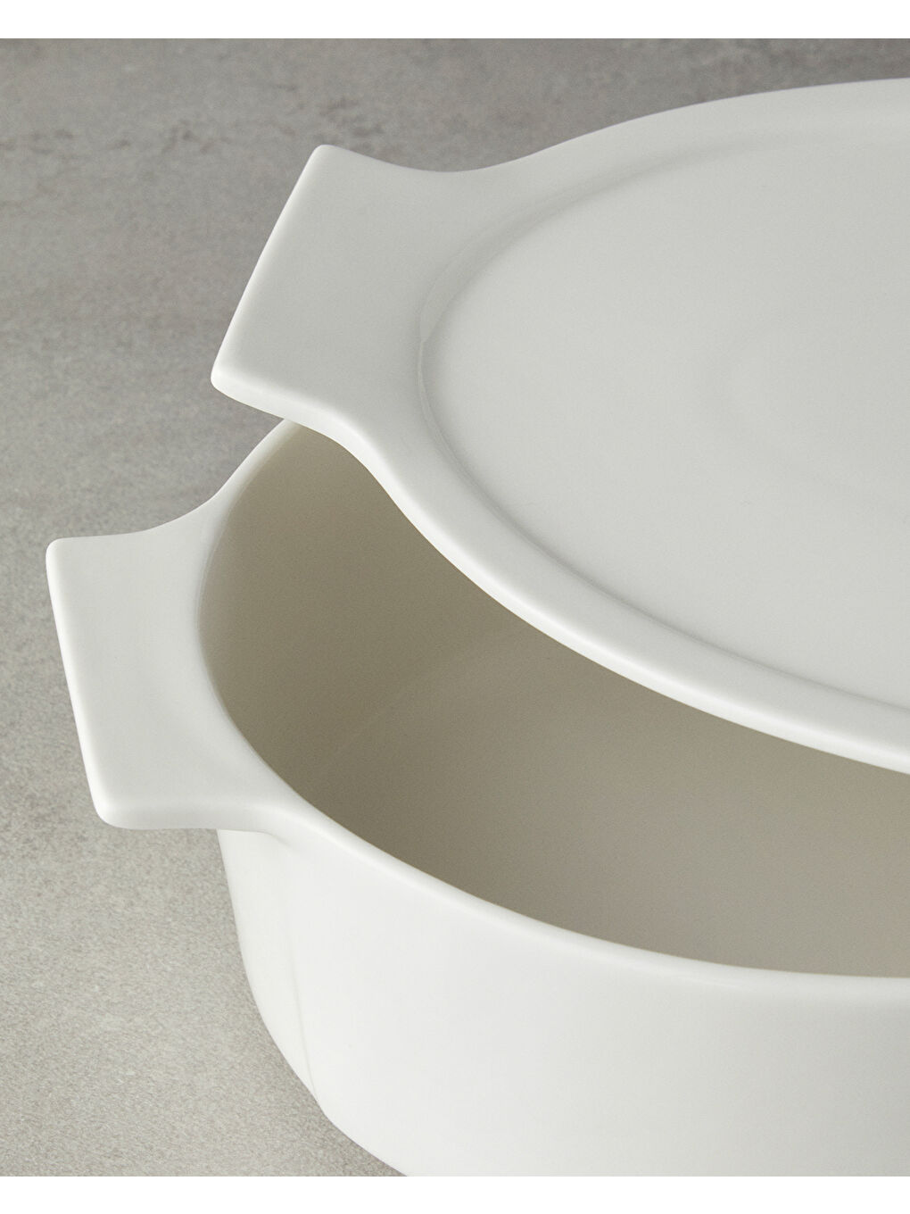 Pure New Bone Oval Fırın Tenceresi 29x19x7,5 cm Beyaz-3
