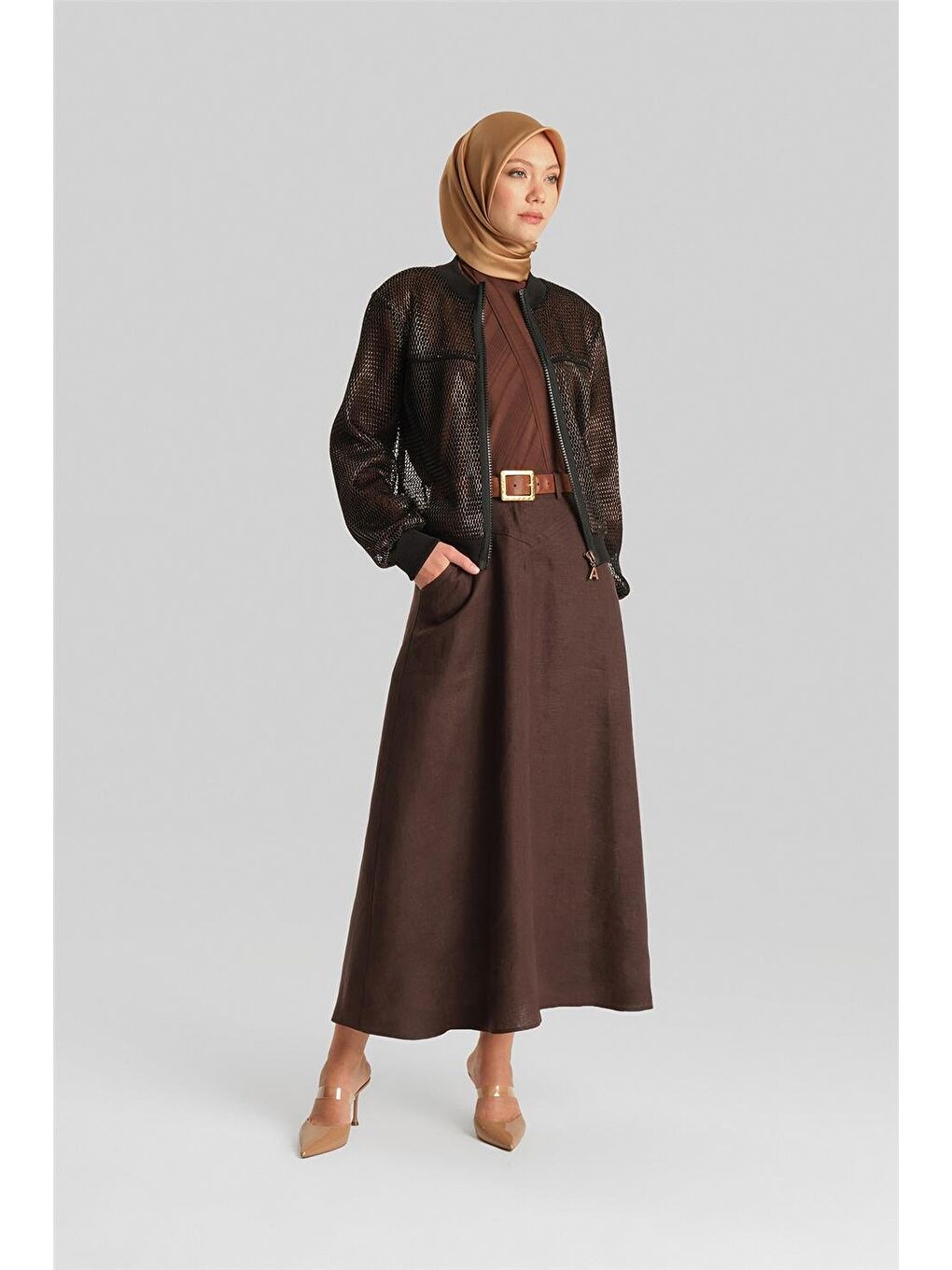 Filesi Gold Efektli Ceket 24Y5509 Siyah