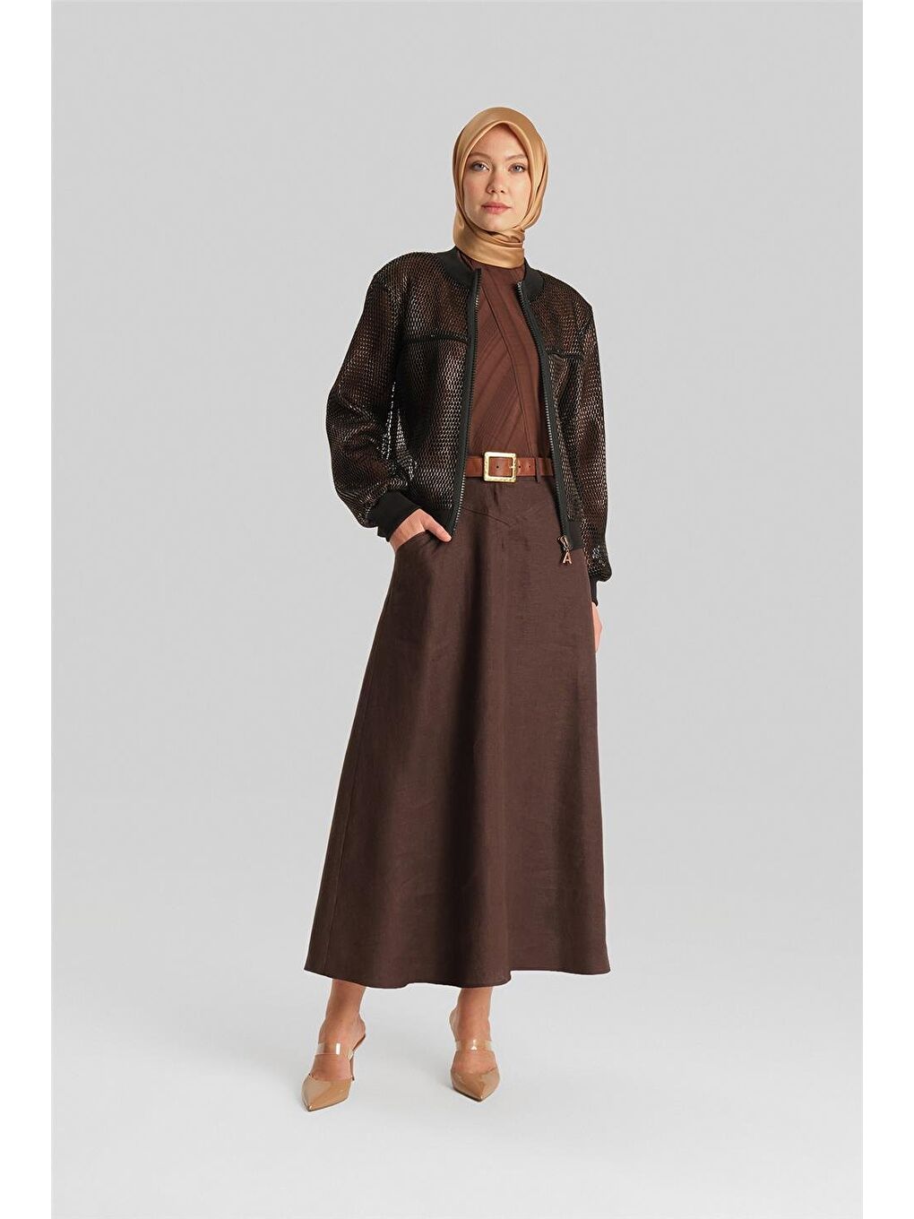 Filesi Gold Efektli Ceket 24Y5509 Siyah-1