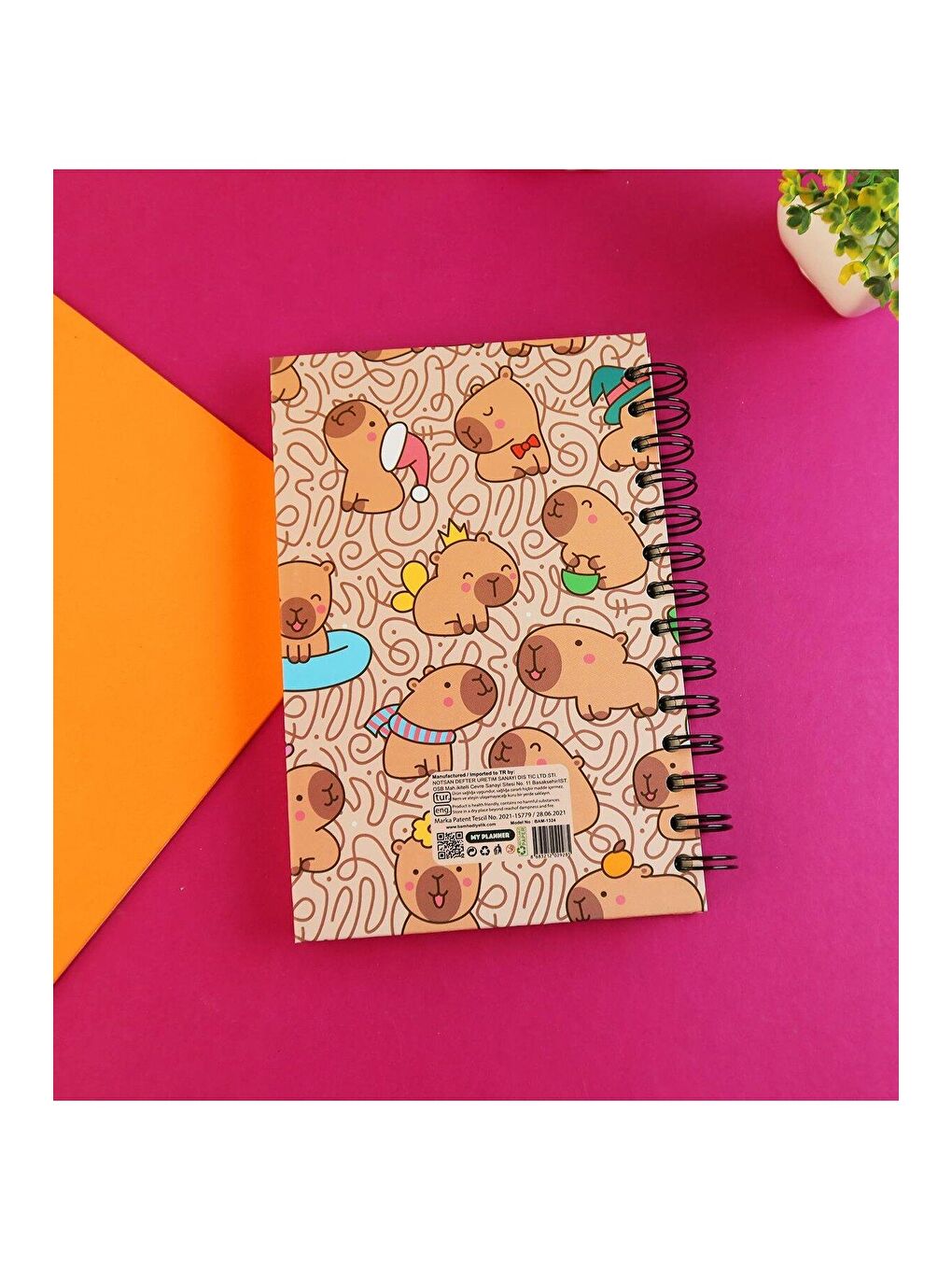 Özel Tasarım Spiralli 15 21 cm Dot Defter  Eskiz Defteri  Doodle Book   2 SAYFA STICKER HEDİYELİ-4