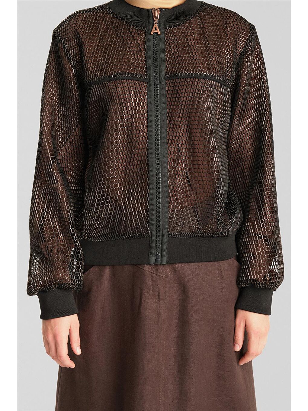 Filesi Gold Efektli Ceket 24Y5509 Siyah-4