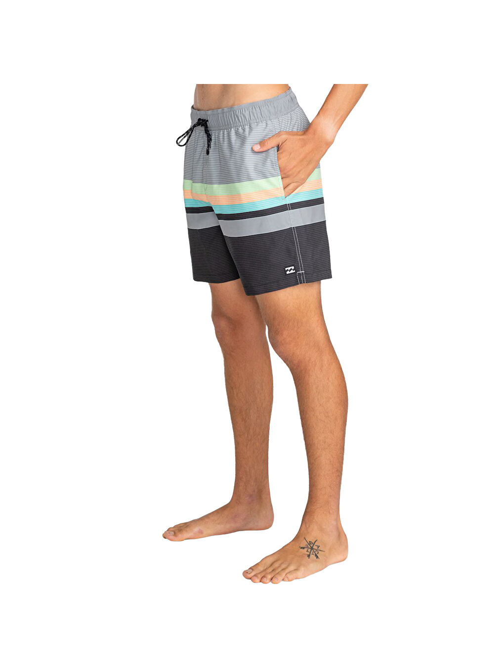Karışık All Day Htr Stripes Lb Erkek Volley Short-1
