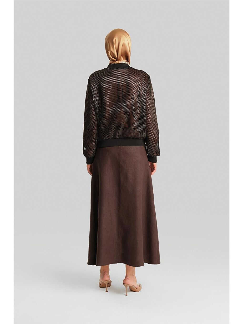 Filesi Gold Efektli Ceket 24Y5509 Siyah-5