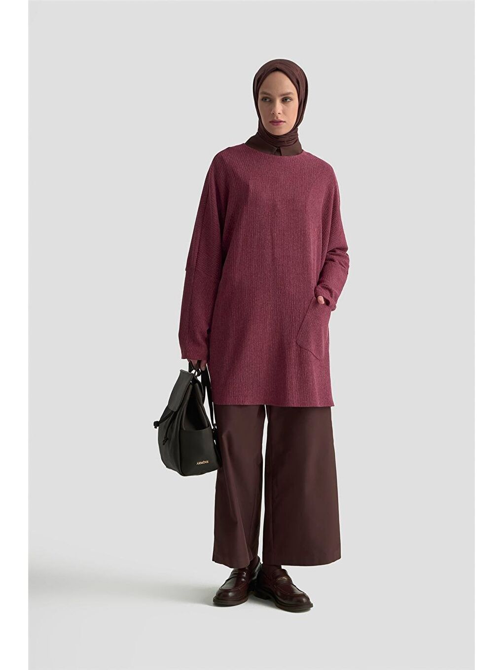 Basic Örme Tunik 25Kd1118 Bordo-1