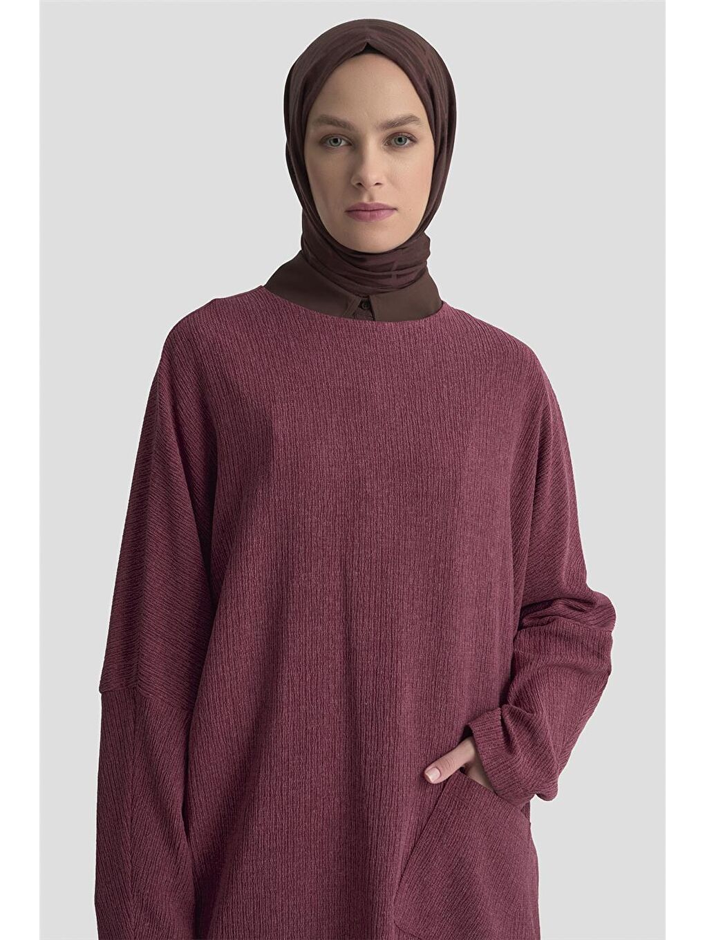 Basic Örme Tunik 25Kd1118 Bordo-2