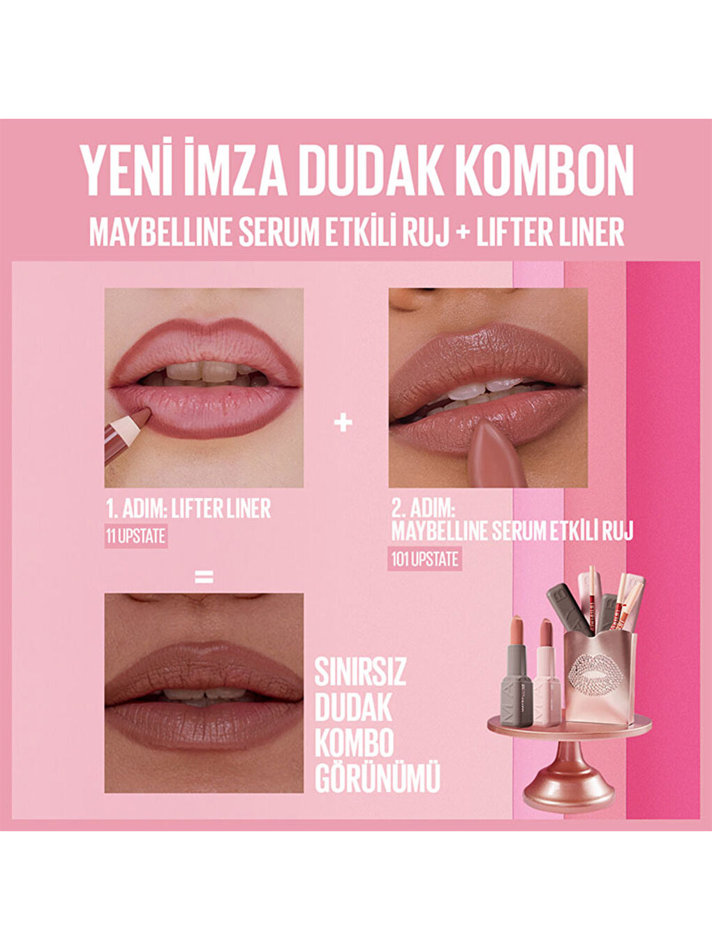 Serum Etkili Hyalüronik Asit ve Besleyici Yağ İçeren Ruj - 101 Upstate-4