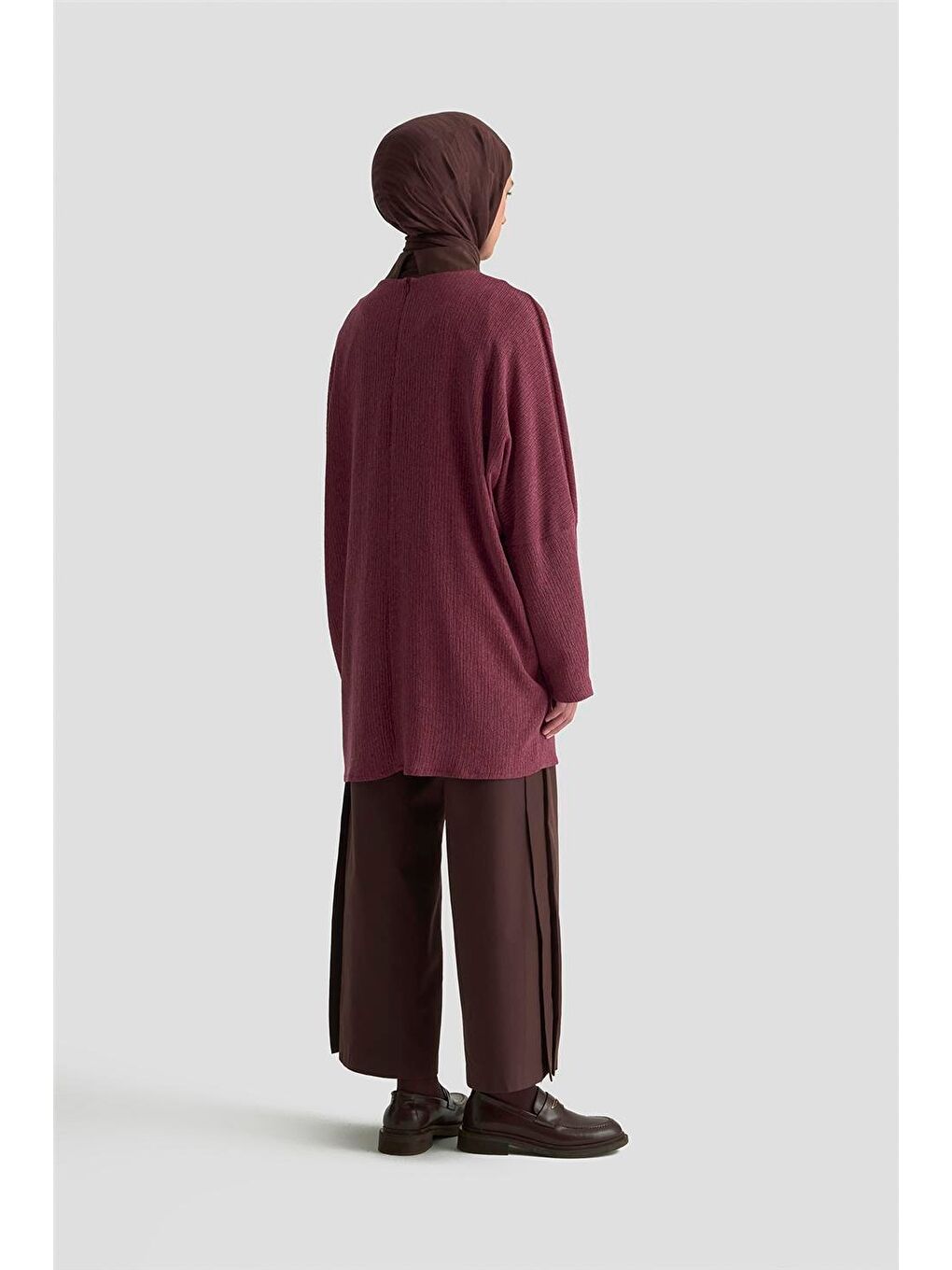 Basic Örme Tunik 25Kd1118 Bordo-4