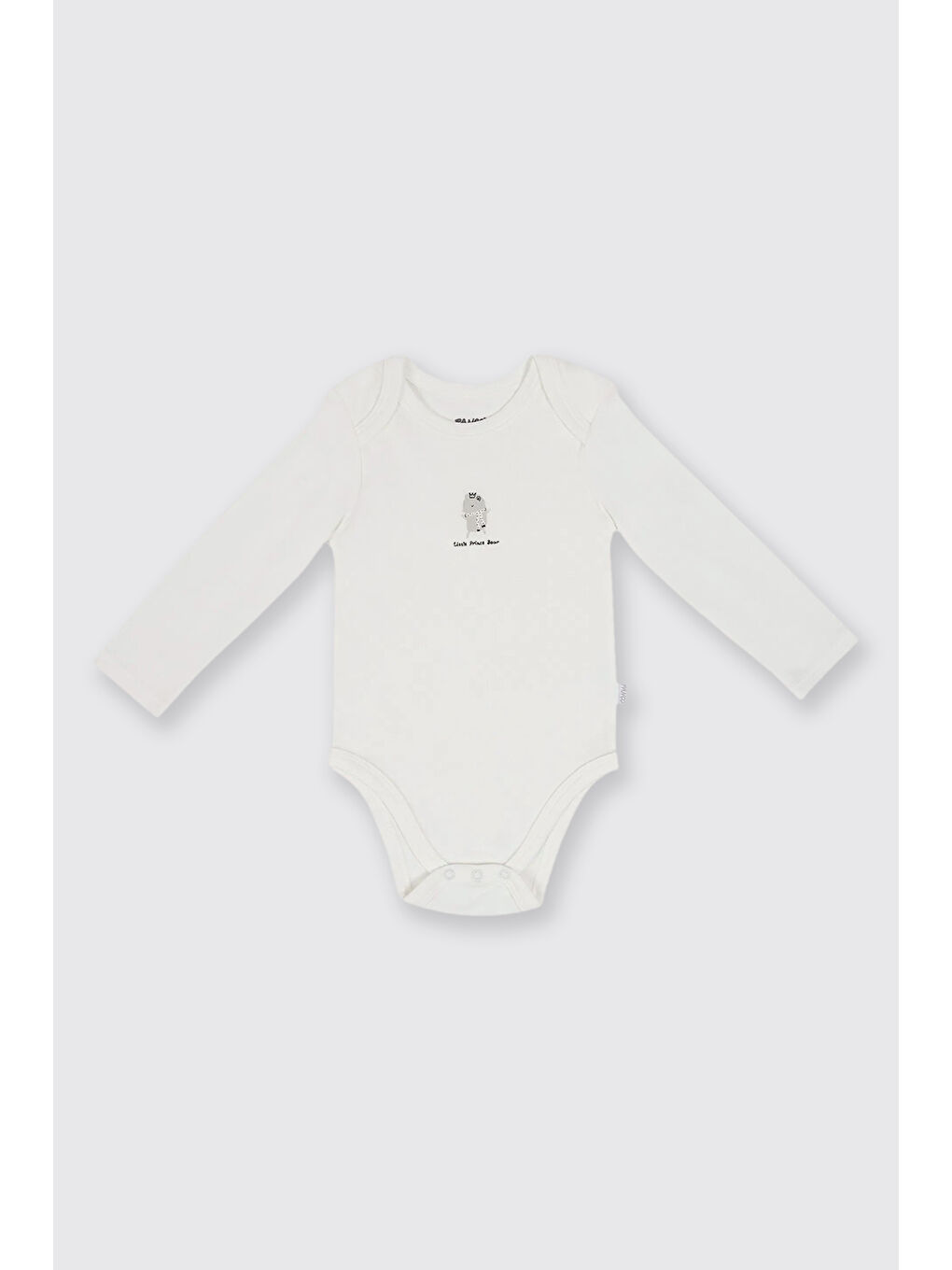 Yenidoğan Desenli Ve Düz 2'li Ekru Body Set-1