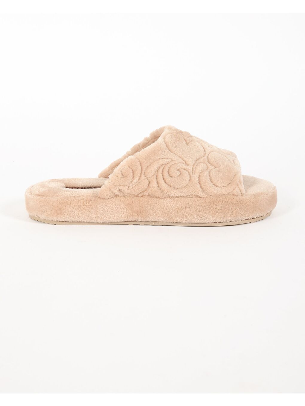 Bej Kadın Nakış Detaylı Ev Terliği-TALIA-3