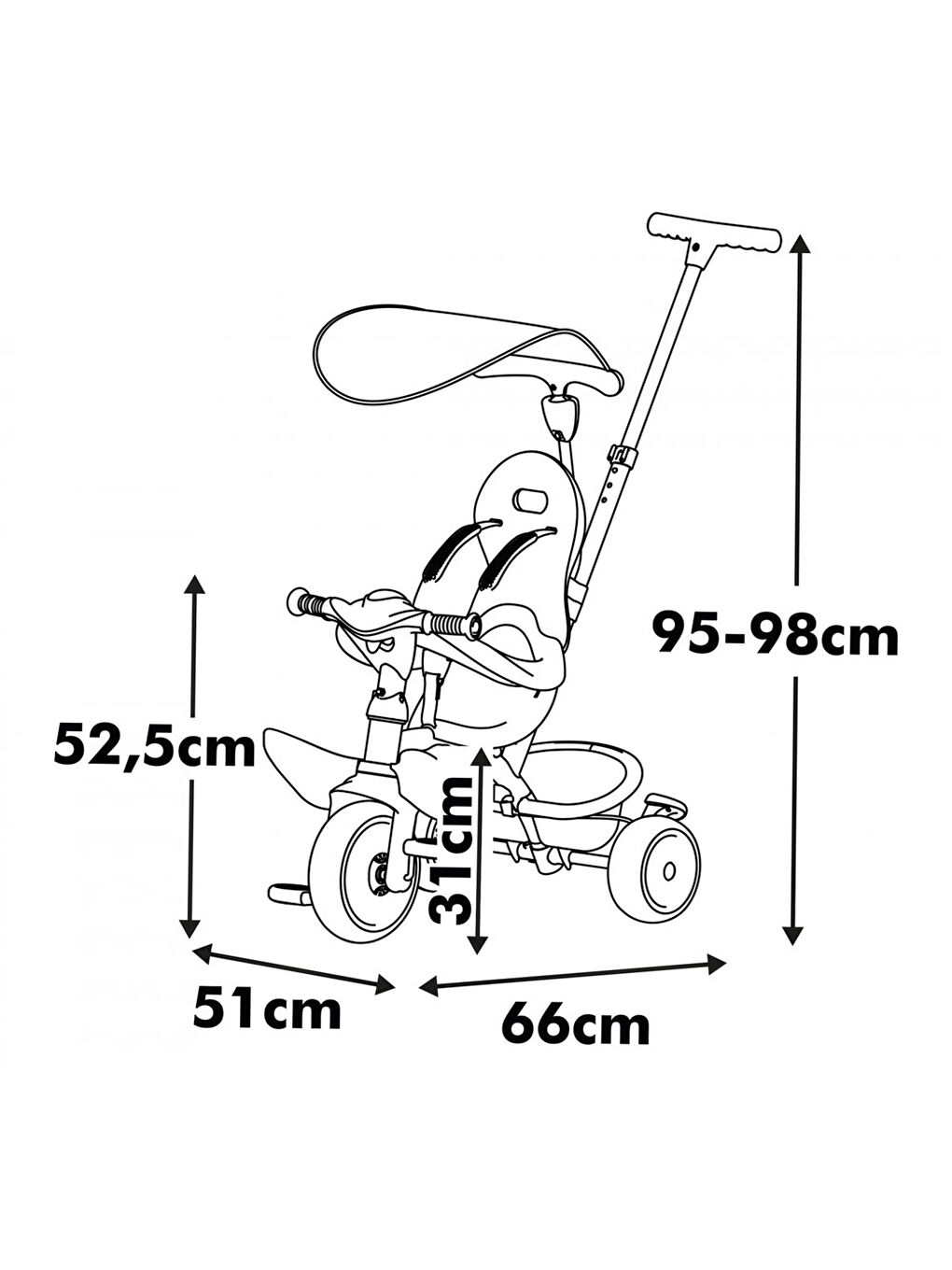 Life Baby Balade Tenteli Üç Tekerlekli Bisiklet 7600741405-2