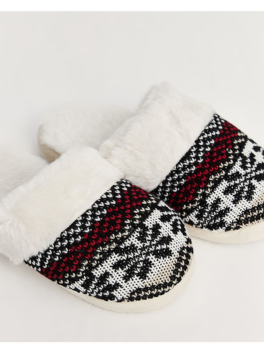 Bej Kadın Etnik Desenli Ev Terliği - TİRİ-2